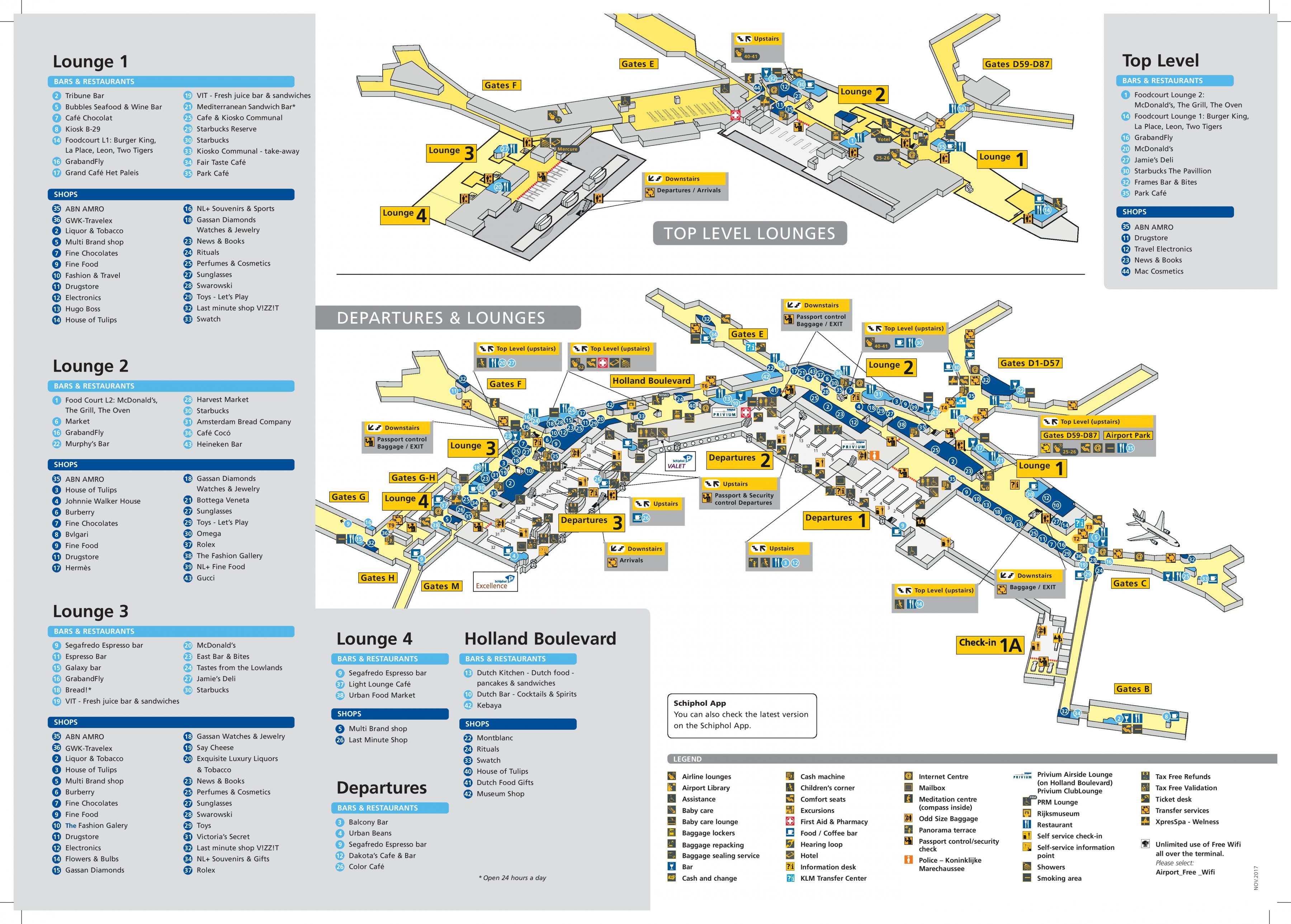 Schiphol Lufthavn Butikker Kort 